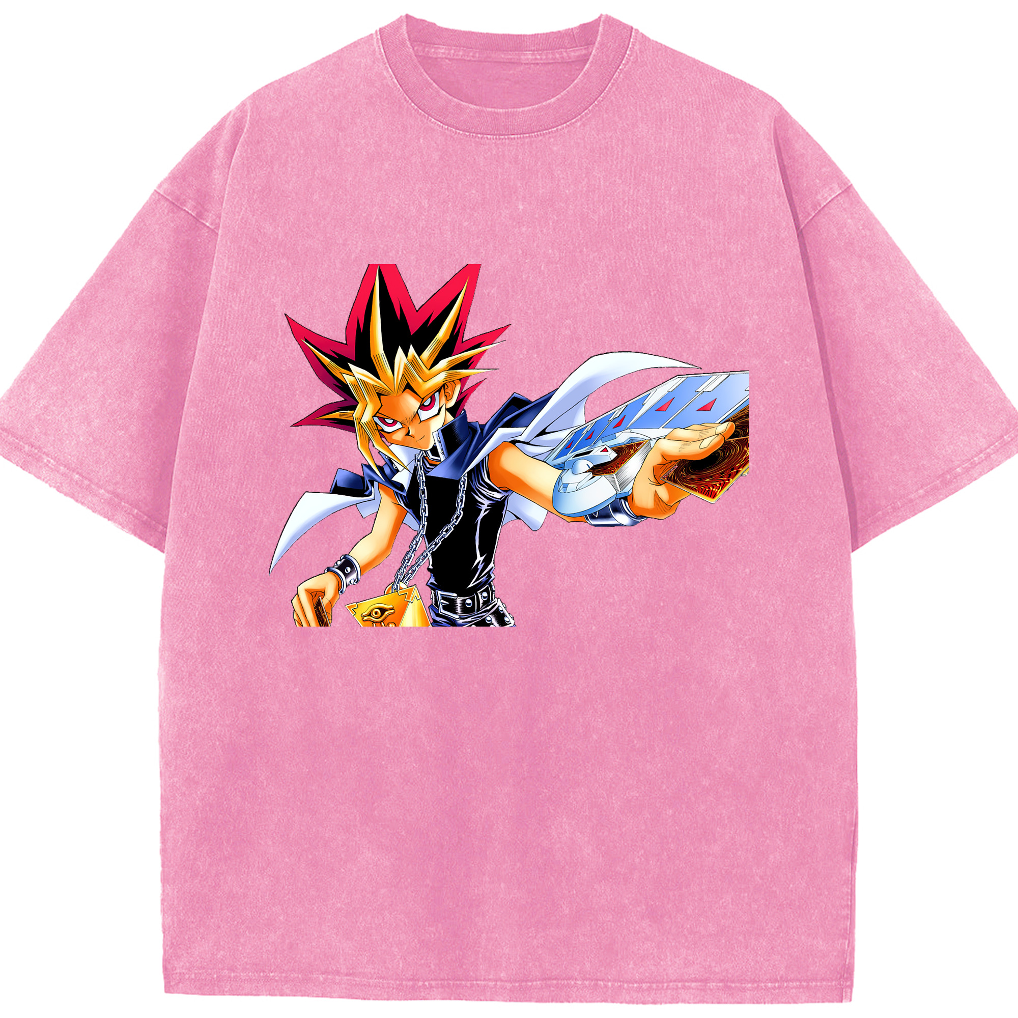 （画像用） 遊☆戯☆王 Yu-Gi-Oh! 綿100% ヴィンテージ風 半袖Tシャツ（フロントプリント）